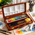 Professional Watercolour Set in Wooden Box